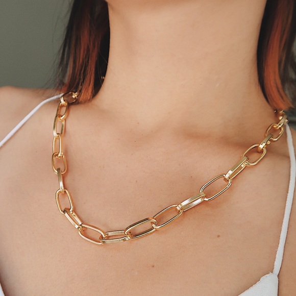 Rayne Gold Aluminum Chain Necklace - Picture 3 of 7